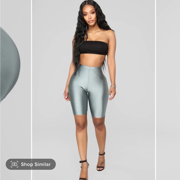 Curves For Days Biker Shorts -Silver - Picture 3 of 8